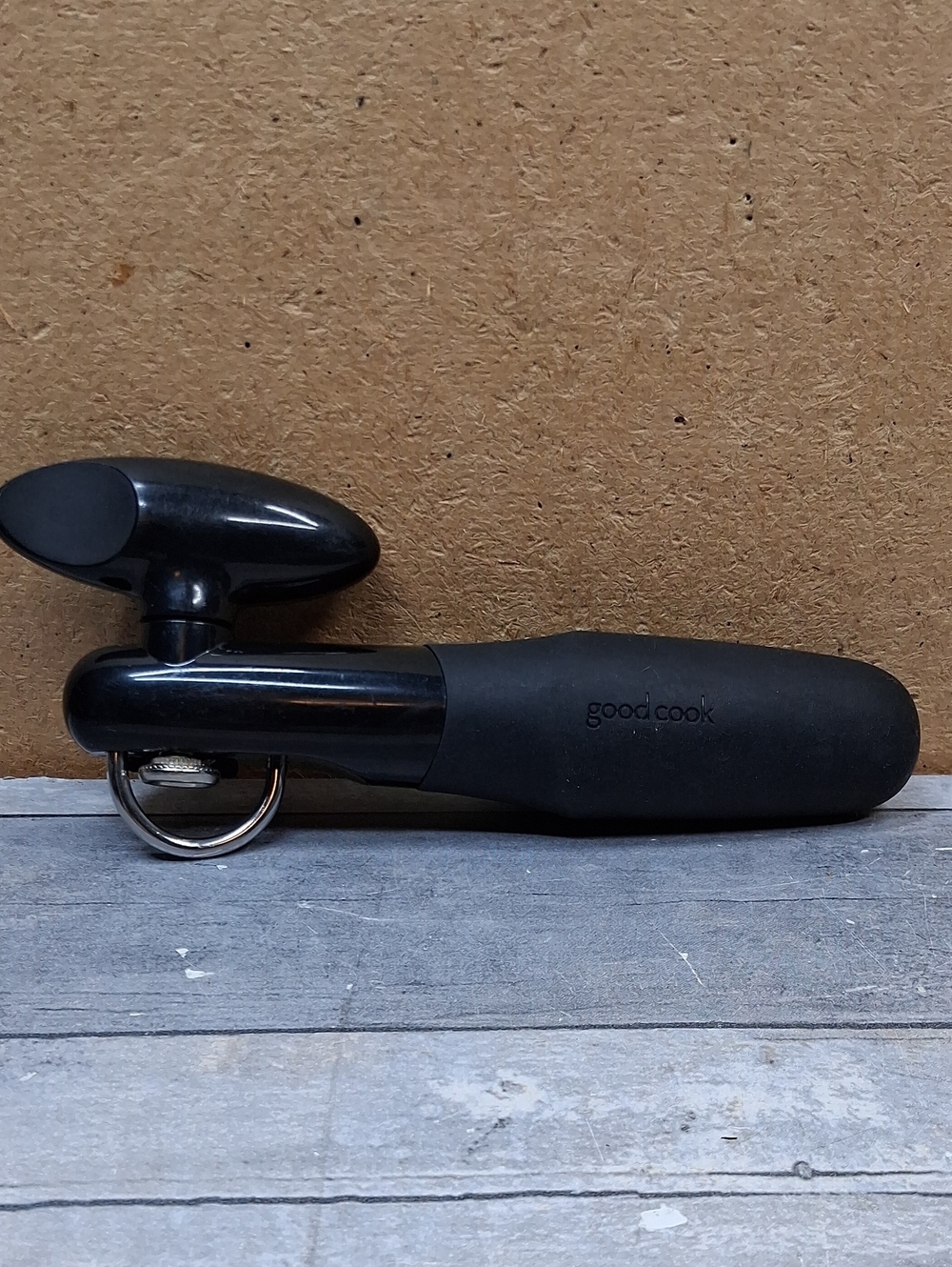 GoodCook Safe-Cut Black Can Opener with Stainless Steel Cutting Blade